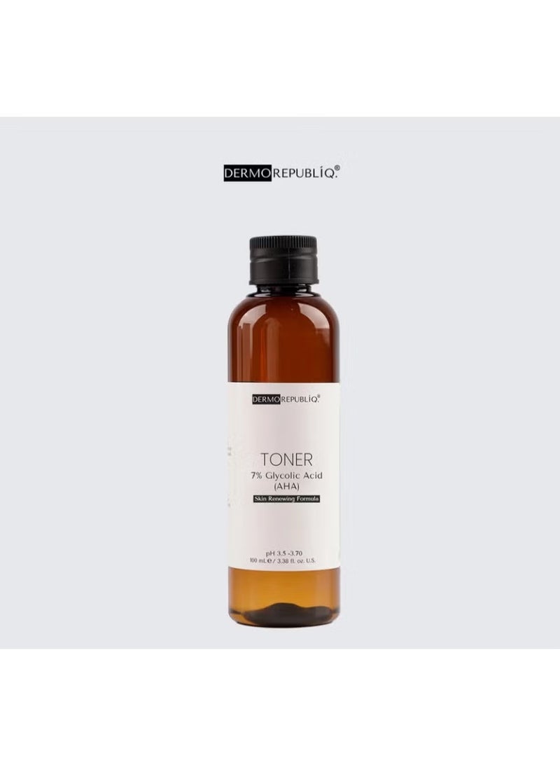 DERMA REPUBLIQ Dermorepubliq 7% glycolic acid (aha) skin renewing toner - 100 ml - Image 1